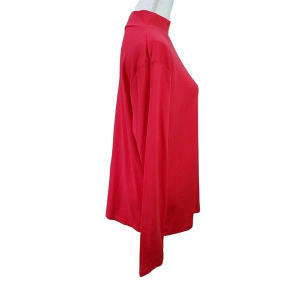 Kim Rogers Womens Top Sz XXL Red Mock Turtleneck - Picture 4 of 7
